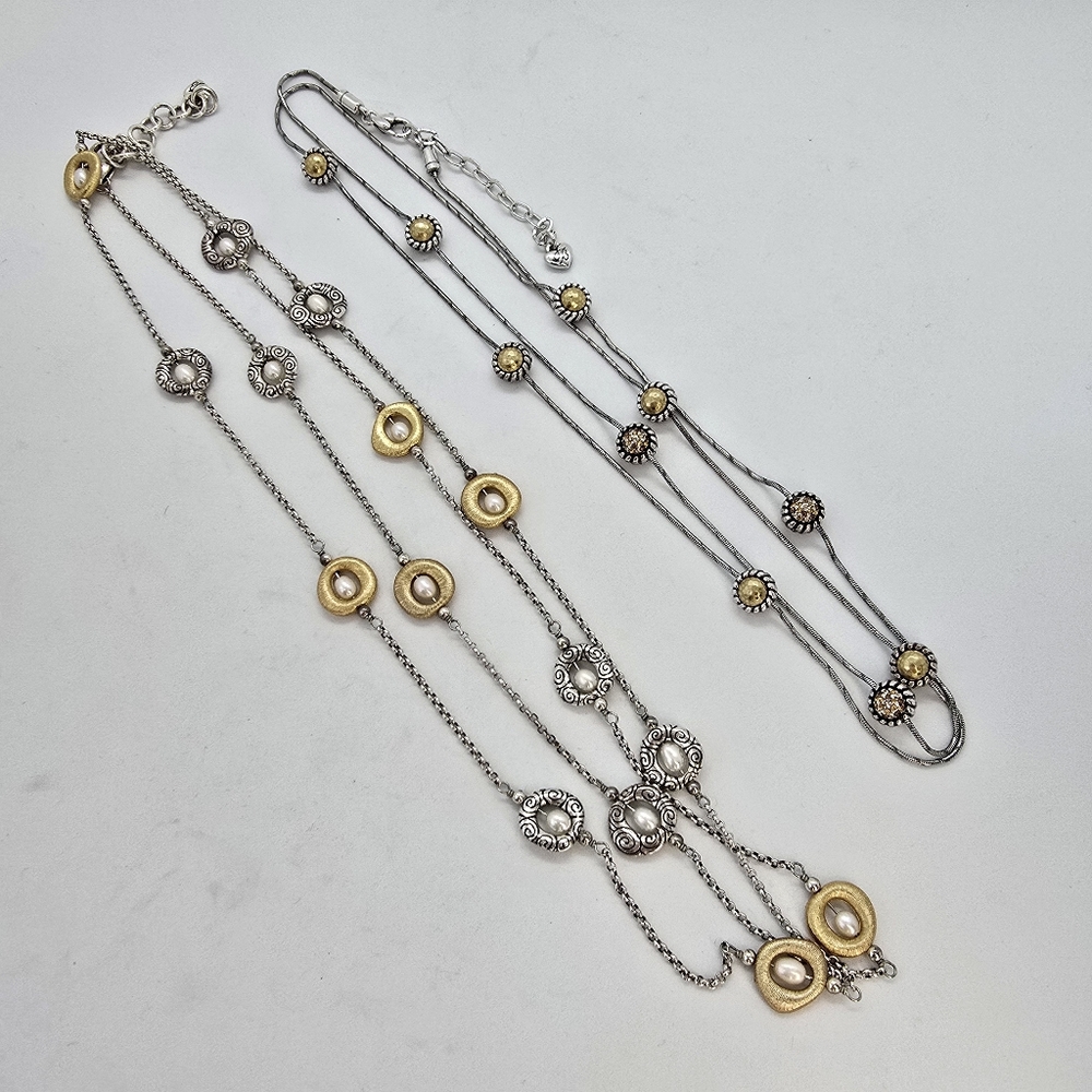 2 Brighton Dual-Tone Necklace with Gold and Silver Accents